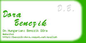 dora benczik business card